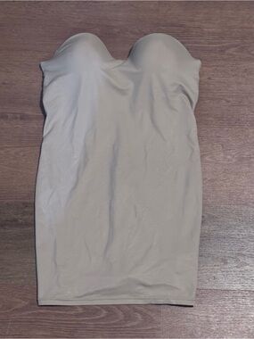Flexees strapless shapewear slip, 38C, beige